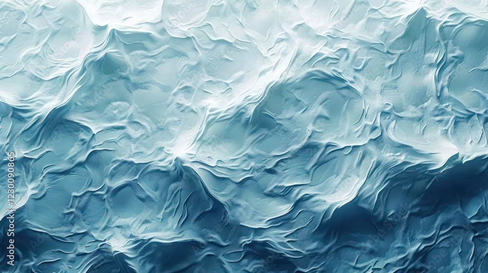 Poster abstract ocean wave texture with varying shades of blue and white, creating a dynamic water surface