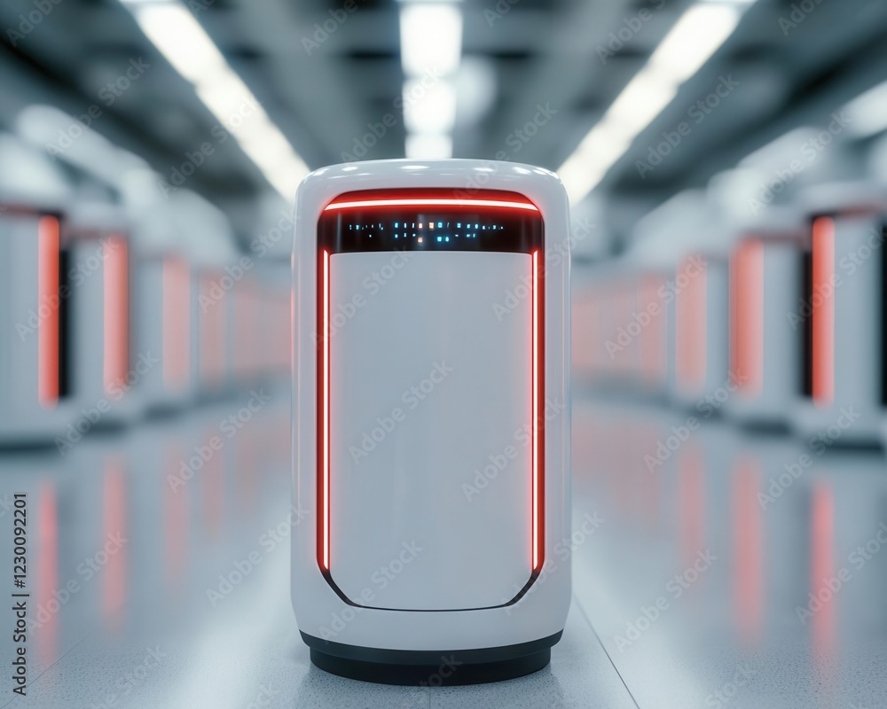 Poster autonomous delivery urban logistics. automated recharging stations optimizing downtime for autonomou