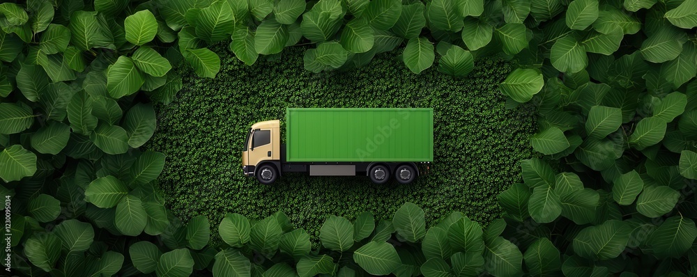Poster supply chain optimization logistics planning. smart logistics platforms integrating green routing al
