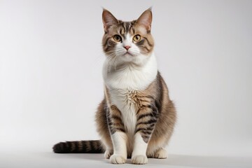 Obraz premium there is a cat that is sitting on the floor looking at the camera