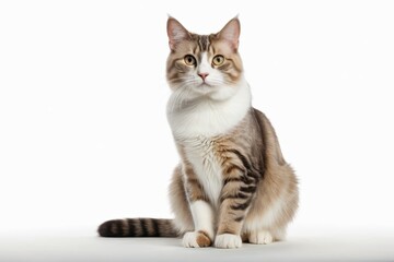 Obraz premium there is a cat sitting on the floor looking at the camera