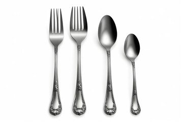 a close up of a set of silverware with a spoon and a fork
