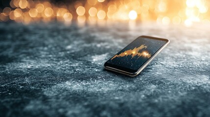 Futuristic smartphone showcasing vibrant cryptocurrency charts, reflecting cutting-edge investment trends and technology innovations