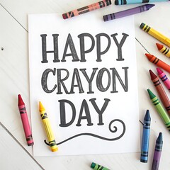 Happy Crayon day design for national celebration poster