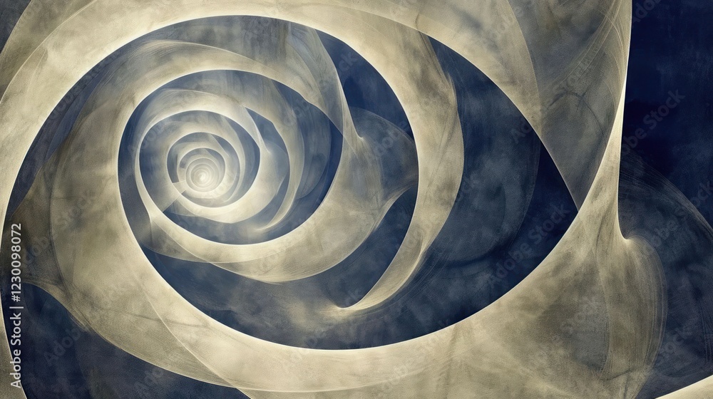 Aufkleber abstract spiral design with soft lighting creating a sense of depth and movement