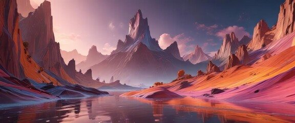 shifting, morphing shapes in a fluid, abstract landscape, morphing, abstract, ever-changing