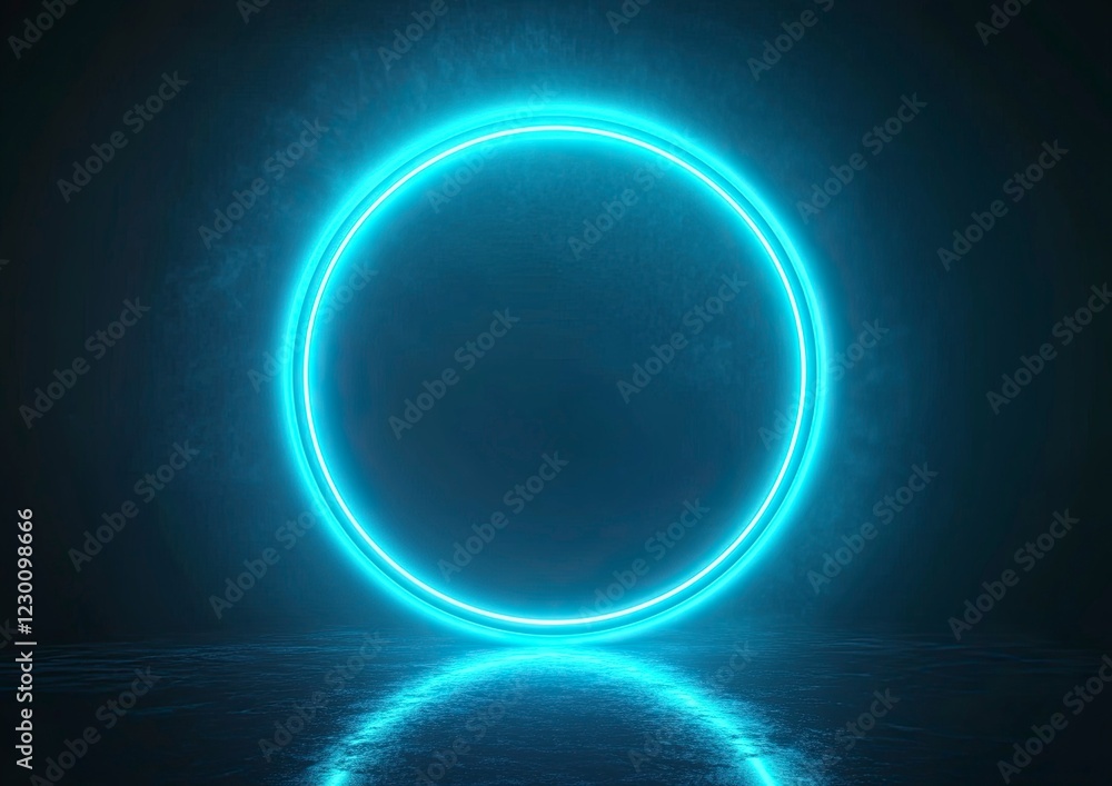 Aufkleber abstract glowing blue light effect with moving lines in a circular shape on a black background, vect