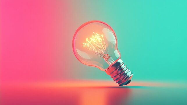 Bright idea for business growth concept