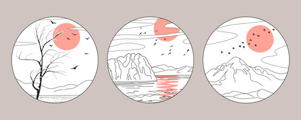 Set of Round Labels with Landscapes