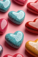 Obraz premium Colorful Heart-Shaped Candy