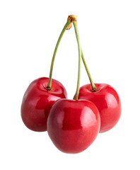 Rfesh cherry on a white background
