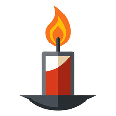 candle with flame icon design