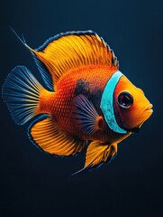 Naklejka premium Clownfish Underwater