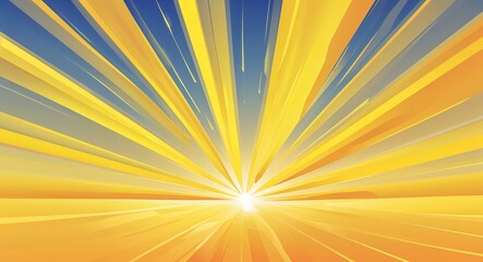 Obraz premium Diffused yellow beams of happiness background illustration design concept