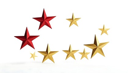 Obraz premium gold and red stars background,New year, Christmas background with gold and silver stars and Christmas baubles and sparkling. Christmas Golden abstract backgrounds,912