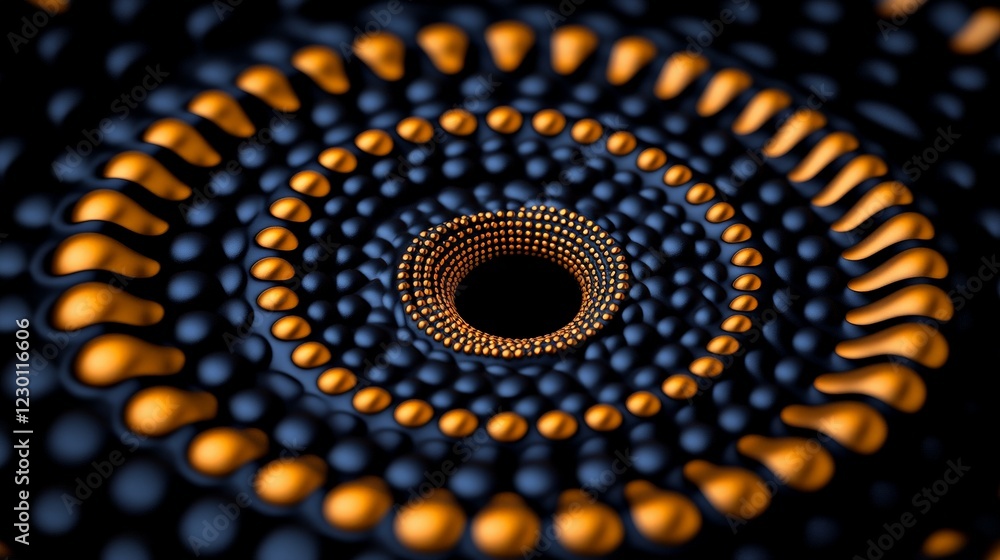 Poster abstract gold and black spiral: a mesmerizing abstract image featuring a swirling spiral of metallic