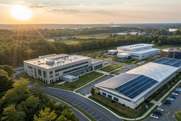 Drone View: Tech Startup Fighting Infection - Innovative Medical Technology Solution