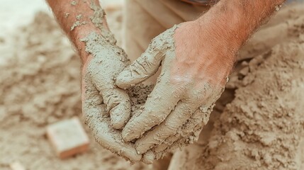 Mason Building a Brick Wall, a skilled artisan carefully arranging bricks and applying mortar, showcasing craftsmanship and attention to detail in construction work.