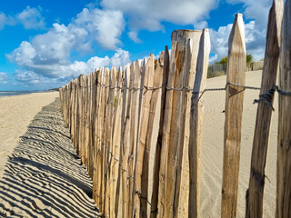 Strandabschnitt von Merlimont an einem wundersch&ouml;nen Sommertag, Normandie