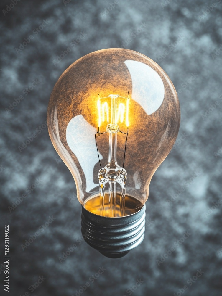 Poster illuminating idea with circuitry design inside