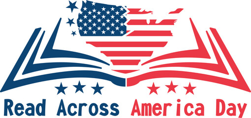Read Across America Day Logo Vector Design for Education & Literacy Events