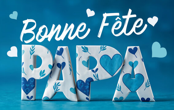 Bonne fête papa !  carte message cœur pour la fête des pères	