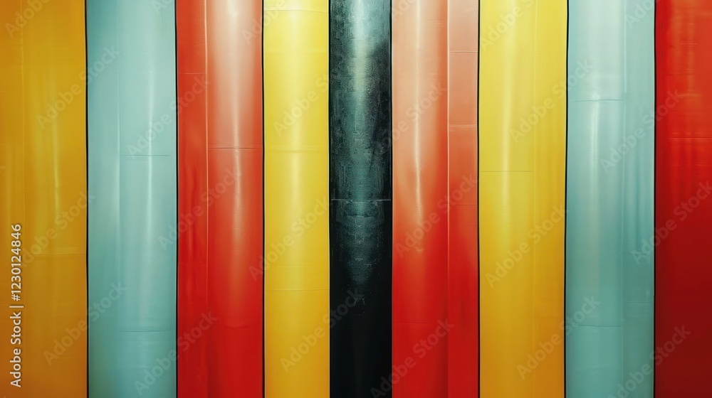 Poster vibrant vertical stripes in various colors create a striking backdrop for modern design concepts