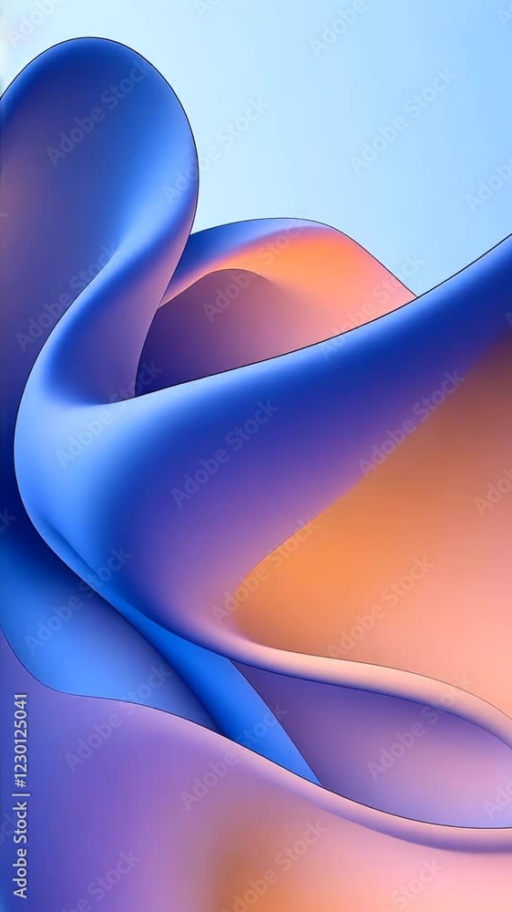 Poster dynamic abstract motion background featuring fluid shapes and waves in vibrant colors