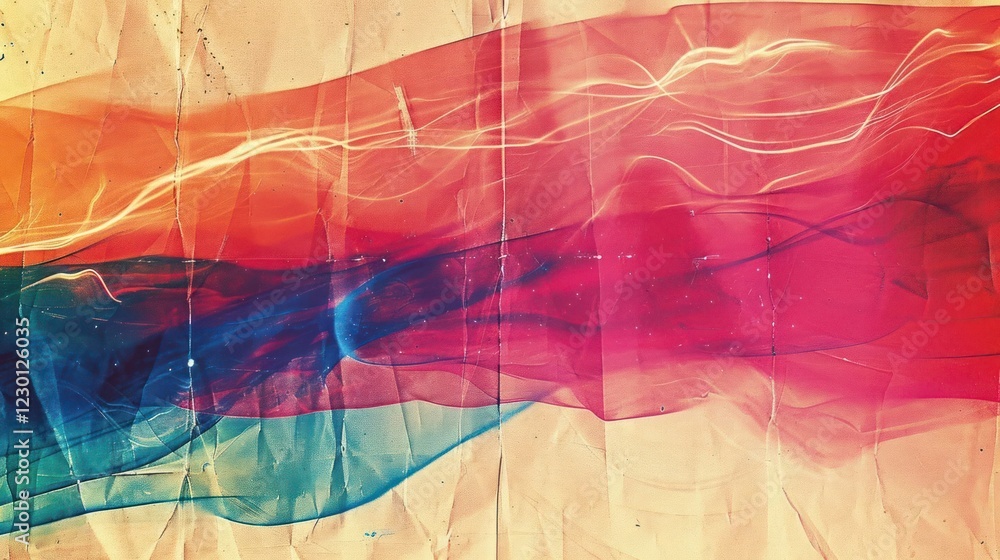 Aufkleber abstract flowing colors with vibrant red and blue hues creating a dynamic visual experience