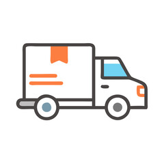 courier truck icon design