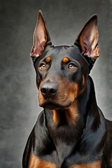 portrait of a black dog