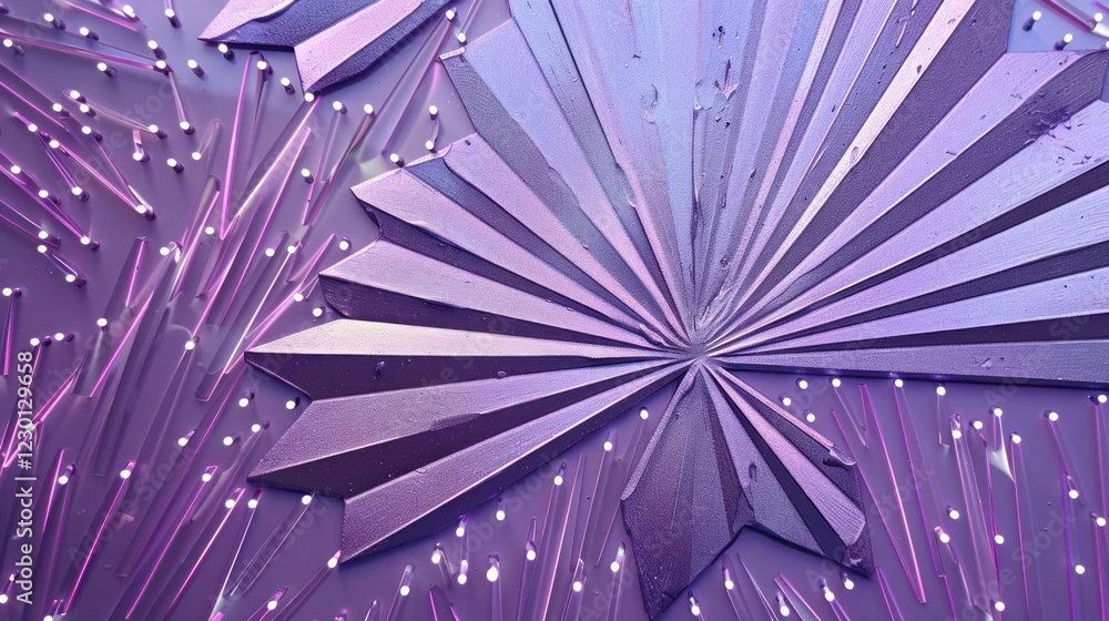 Poster abstract geometric pattern with vibrant colors and textures, creating a dynamic visual effect