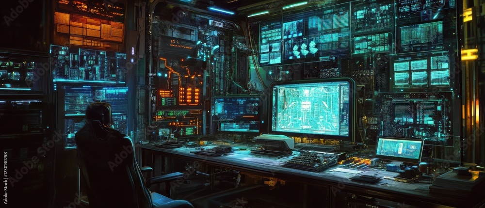 Poster enhancing processing power with advanced motherboard tech in high-fidelity settings