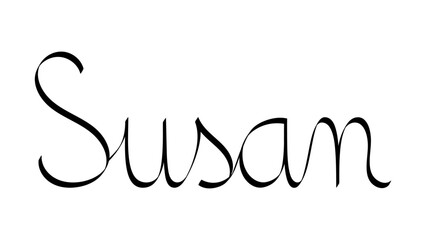 Black handwritten female name 