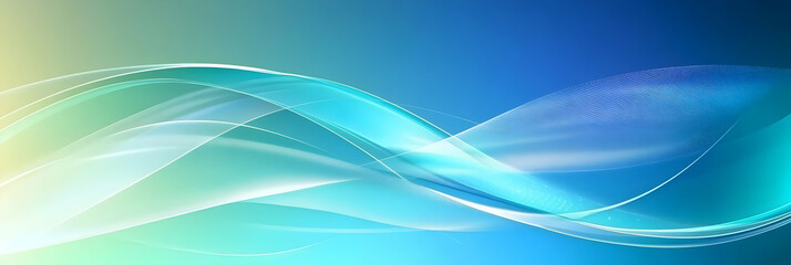 Abstract Blue Green Wave Background Illustration