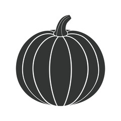  Pumpkin silhouette vector. Pumpkin icon. Autumn vegetable symbol. Thanksgiving pumpkin vector illustration. Orange Halloween decoration concept. October gourd outline and flat sign isolated.