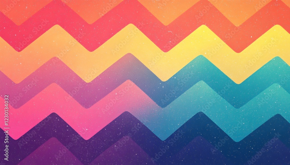 Aufkleber abstract colorful chevron pattern background with gradient and texture.
