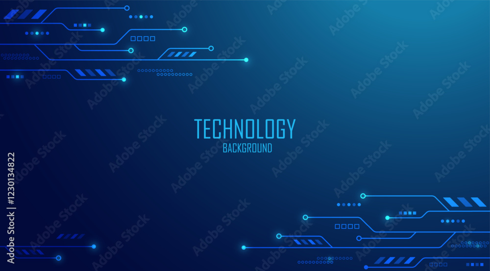 Poster Hi-tech digital technology futuristic circuit digital background. Abstract digital tech template. AI graphic design for website, and banner. Vector illustration.