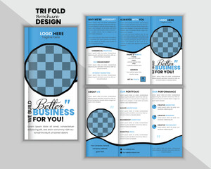 Best Business Tri-Fold Brochure Template | Sleek & Professional Vector Brochure Design | Fully Editable for Corporate, Marketing, and Startup Branding. 
