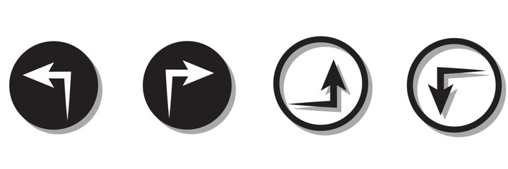 Up and down arrows icon vector on white background. red and green up down arrows.