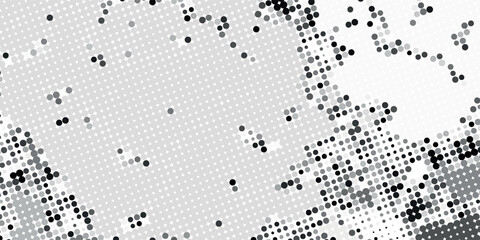 Dot black pattern gradient texture background. Abstract illustration pop art halftone and retro style. creative design valentine concept