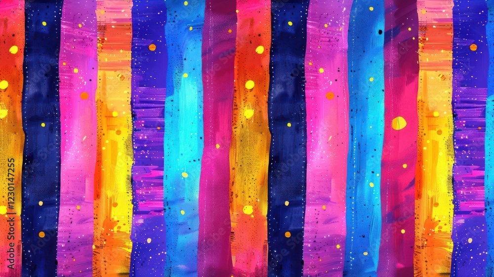 Poster vibrant abstract stripes in vivid colors creating a dynamic and energetic background