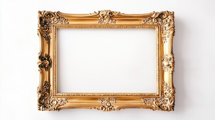 Ornate Gold Framed Art Piece with Empty Space