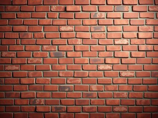 Obraz premium Red brick wall with rectangular bricks in a classic traditional style, classic, brickwork, construction