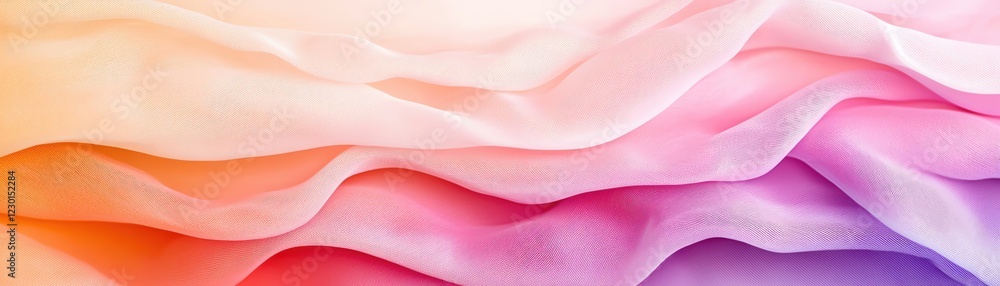 Poster abstract colorful waves of fabric creating a vibrant and soft texture.
