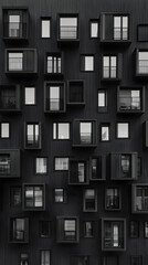 Modern building facade, windows, city, urban design, architecture