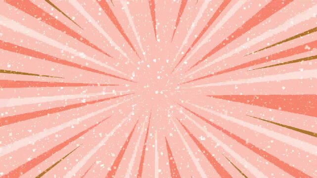 Animated textured background with a radial burst design. Retro style wallpaper. Dynamic backdrop motion.