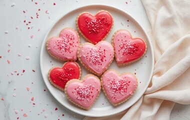 Heart shaped cake image to welcome Valentine's Day