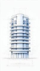 Cylindrical building architectural design