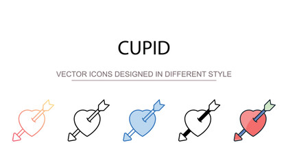 Cupid icon design with white background stock illustration